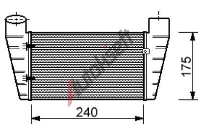 Chladi vzduchu intercooler 12.22.550, 240-175-62mm