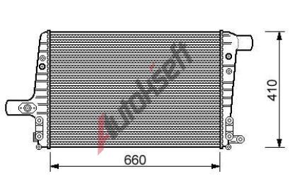 Chladič vzduchu intercooler 12.28.550, 660-412-25mm  Chladič vzduchu intercooler 12.28.550, 660-412-25mm