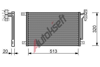 chladi klimatizace - kondenztor 14.20.541, 525-315-20mm
