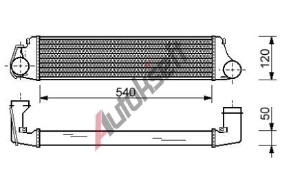 Chladi� vzduchu intercooler 14.20.550, 535-125-50mm