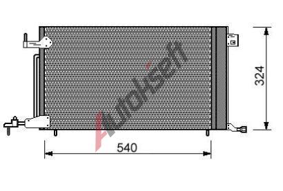 chladi klimatizace - kondenztor 16.15.541, 535-343-16mm