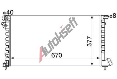 Chladi vody 16.24.501, 670-377-23mm