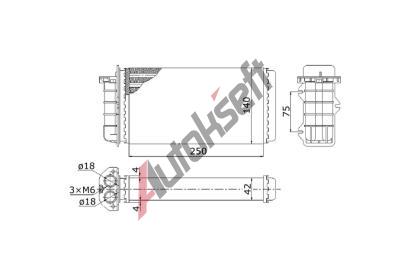 chladič topení 18.10.591, 250-140-42mm chladič topení 18.10.591, 250-140-42mm