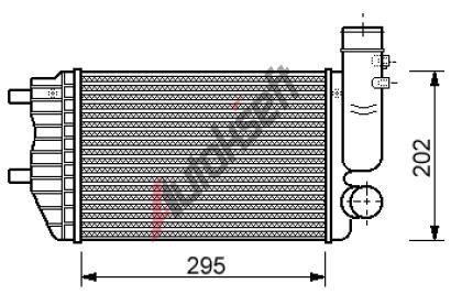 Chladi vzduchu intercooler 18.22.550, 295-202-62mm