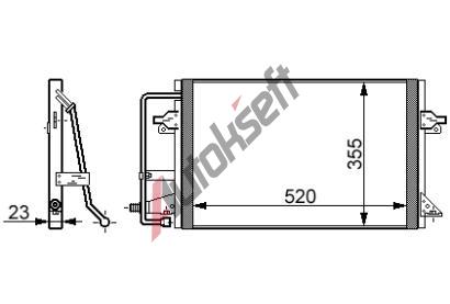 chladič klimatizace - kondenzátor 20.14.540, 515-370-26mm chladič klimatizace - kondenzátor 20.14.540, 515-370-26mm