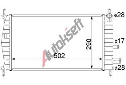 Chladi vody 20.21.501, 500-300-28mm