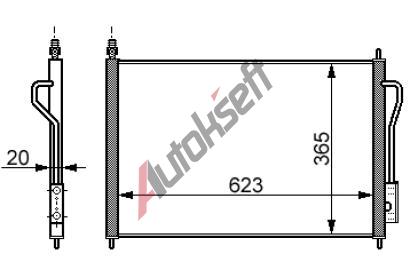 chladi klimatizace - kondenztor 20.46.540, 620-365-20mm
