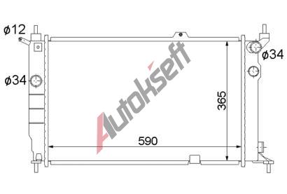 Chladi vody 32.12.502, 592-360-34mm