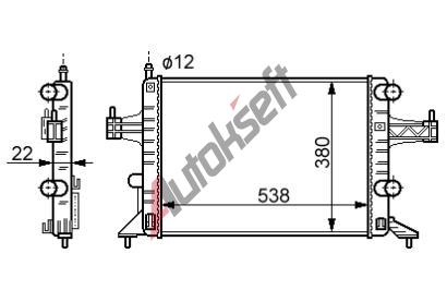 Chladič vody 32.21.500, 540-375-26mm Chladič vody 32.21.500, 540-375-26mm