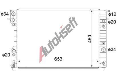 Chladi vody 32.28.507, 650-460-25mm