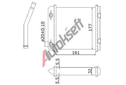 chladič topení s vývody 32.30.590, 160-188-33mm chladič topení s vývody 32.30.590, 160-188-33mm