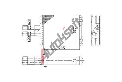 chladi topen s vvody 32.34.590, 205-181-42mm