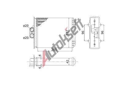 chladič topení +AC 32.34.591, 208-182-42mm chladič topení +AC 32.34.591, 208-182-42mm