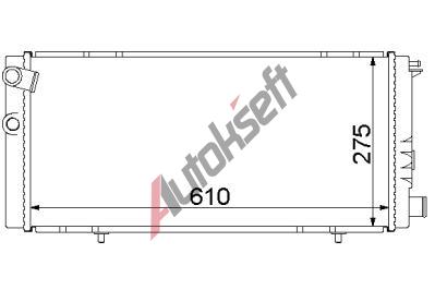 Chladič vody 34.12.501, 610-285-38mm Chladič vody 34.12.501, 610-285-38mm