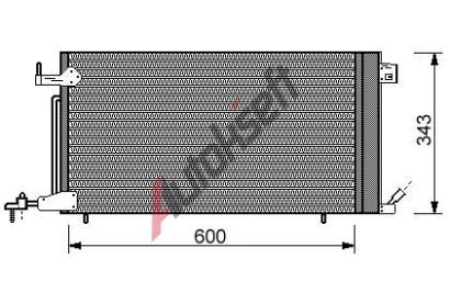 chladi klimatizace - kondenztor 34.15.542, 590-343-16mm