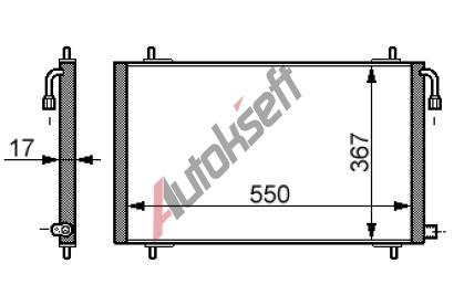 chladi klimatizace - kondenztor 34.17.540, 552-365-16mm