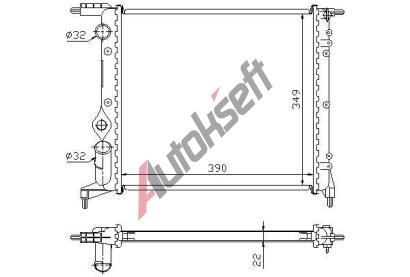 Chladi vody 36.10.501, 390-377-23mm