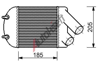 Chladi vzduchu intercooler 36.18.550, 183-204-85mm