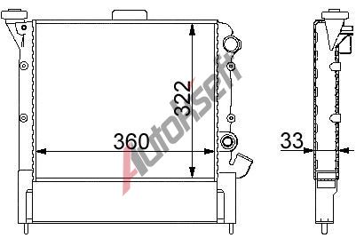 Chladi vody 36.22.500, 350-322-17mm