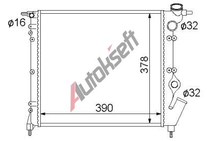 Chladi vody 36.36.510, 390-377-23mm