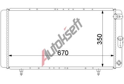 Chladič vody 36.40.501, 670-360-25mm  Chladič vody 36.40.501, 670-360-25mm