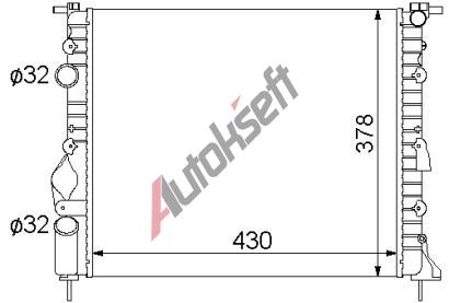 Chladič vody 36.58.500, 430-377-28mm Chladič vody 36.58.500, 430-377-28mm