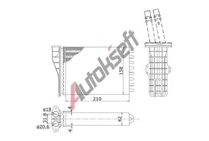 chladič topení vlevo 36.60.590, 210-157-42mm chladič topení vlevo 36.60.590, 210-157-42mm