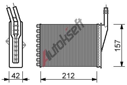 chladi� topen� vpravo 36.60.591, 210-257-42mm