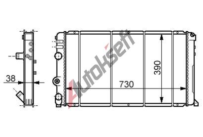 Chladič vody 36.64.502, 730-390-34mm  Chladič vody 36.64.502, 730-390-34mm