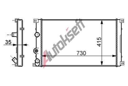 Chladič vody 36.64.503, 730-420-27mm  Chladič vody 36.64.503, 730-420-27mm