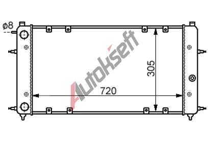Chladi vody 42.36.501, 720-322-33mm