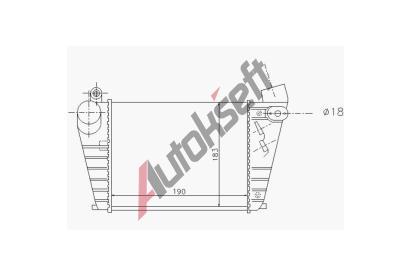 Chladič vzduchu intercooler 42.68.550, 1J0145803N Chladič vzduchu intercooler 42.68.550, 1J0145803N