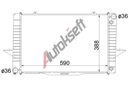 Chladi vody 44.20.501, 590-388-40mm