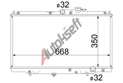 Chladič vody 74.14.504, 350-668-17mm Chladič vody 74.14.504, 350-668-17mm