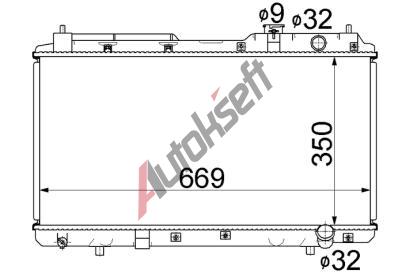 Chladič vody 74.44.500, 350-670-19mm Chladič vody 74.44.500, 350-670-19mm