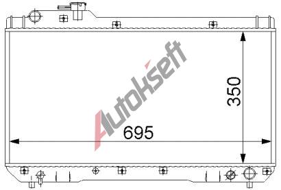 Chladič vody 90.54.500, 350-698-25mm Chladič vody 90.54.500, 350-698-25mm