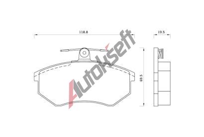Starline Sada brzdových destiček BD S043, 8592808012214 Starline Sada brzdových destiček BD S043, 8592808012214