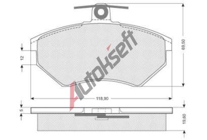 Starline Brzdov destiky, sada BD S052, 8D0698151