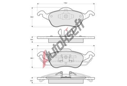 Starline Sada brzdovch destiek BD S075, 89AB-2K021-AD