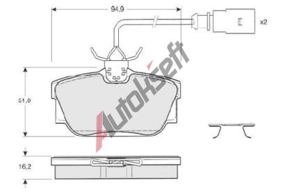 Starline Sada brzdovch destiek BD S207, 7D0698451E