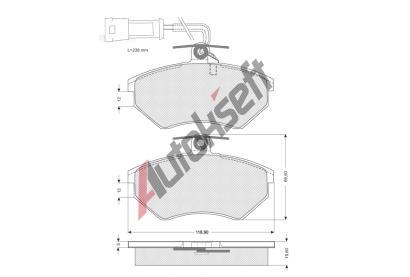 Starline Sada brzdových destiček BD S235, 8592808014041 Starline Sada brzdových destiček BD S235, 8592808014041