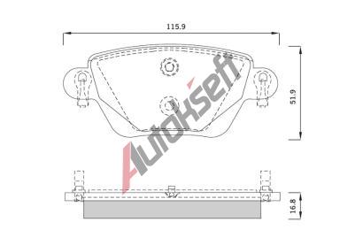 Starline Sada brzdových destiček BD S252, 8592808014188 Starline Sada brzdových destiček BD S252, 8592808014188
