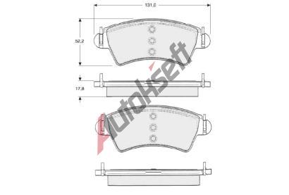 Starline Sada brzdových destiček BD S316, 8592808014584 Starline Sada brzdových destiček BD S316, 8592808014584