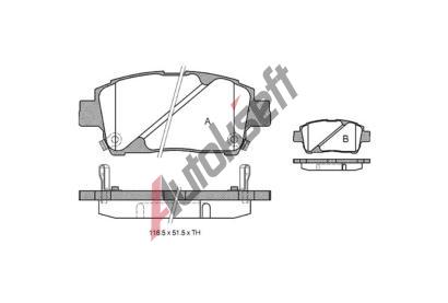 Starline Sada brzdových destiček BD S321, 8592808014638 Starline Sada brzdových destiček BD S321, 8592808014638
