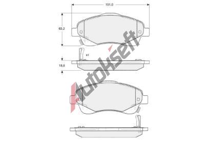 Starline Sada brzdových destiček BD S342, 8592808014775  Starline Sada brzdových destiček BD S342, 8592808014775