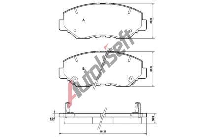 Starline Sada brzdových destiček BD S356, 8592808014911 Starline Sada brzdových destiček BD S356, 8592808014911