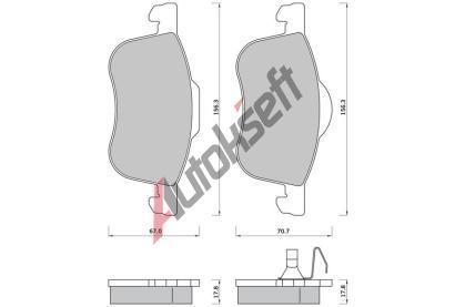 Starline Sada brzdových destiček BD S371, 8592808015055 Starline Sada brzdových destiček BD S371, 8592808015055