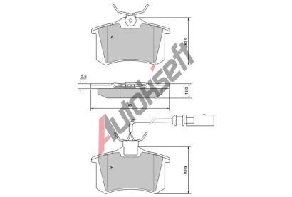 Starline Sada brzdovch destiek BD S375, 8D0698451B