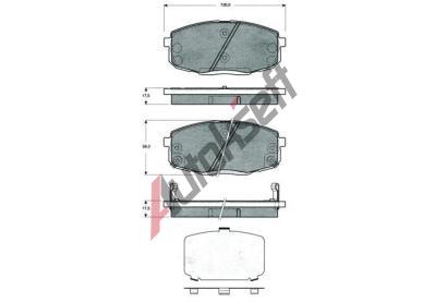 Starline Sada brzdovch destiek BD S378, 58101-1MA21