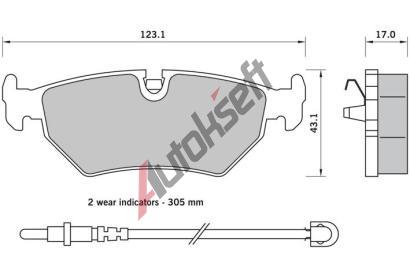 Starline Sada brzdových destiček BD S396, 8592808015307 Starline Sada brzdových destiček BD S396, 8592808015307